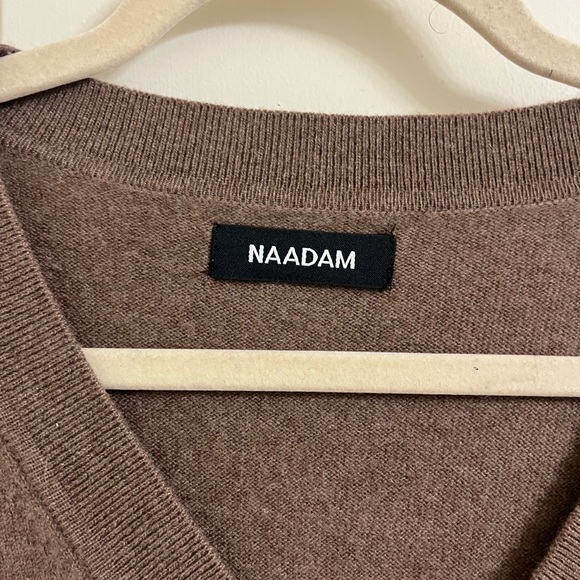 NAADAM Brown V-Neck Sweater Dress - Picture 6 of 7